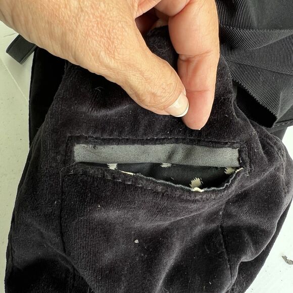 Vintage Juicy Couture Handbag Y2K Black Velour Shoulder Bag Big Rhinestones Bow - Picture 15 of 16